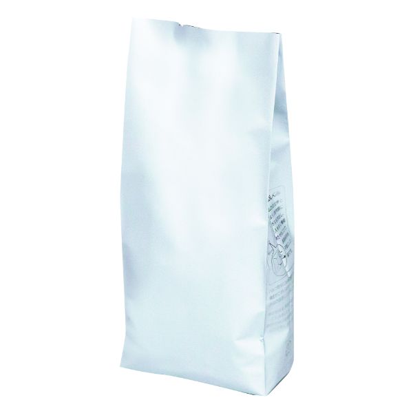 コーヒー豆 袋 COT-912 インナーバルブ付200g用ガゼット袋 マット白 ヤマニパッケージ画像