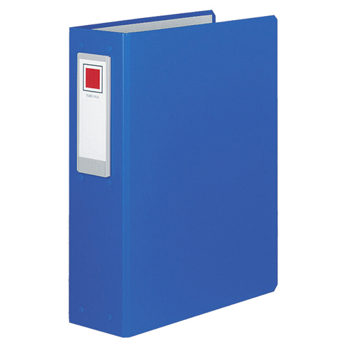 ﾁｭｰﾌﾞﾌｧｲﾙ(ﾛﾝｸﾞﾎﾞﾃﾞｨ) 片開き A4ﾀﾃ 2穴 60mmとじ 背幅89mm 青 1ｾｯﾄ(8冊)画像