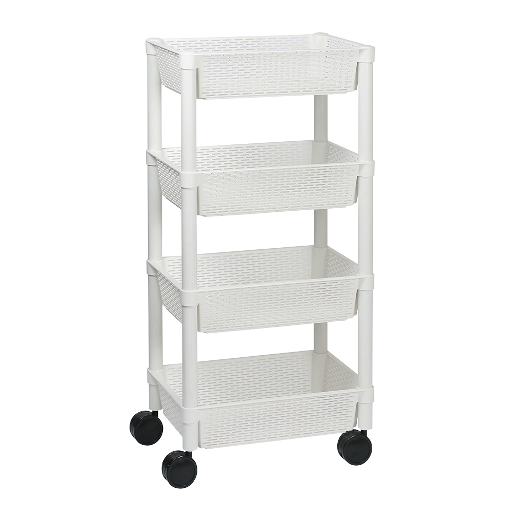 プラスチックカゴワゴン　4段画像