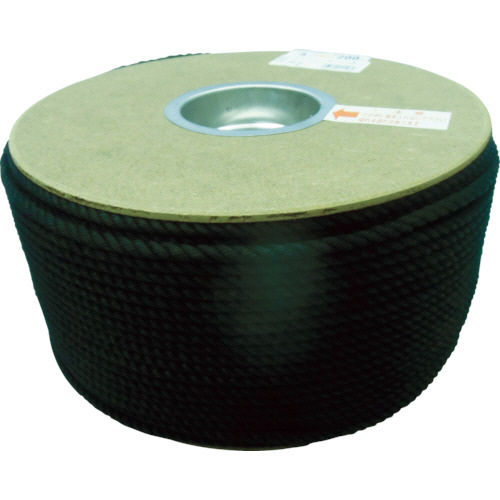 ﾎﾟﾘｴｽﾃﾙﾛｰﾌﾟ ﾄﾞﾗﾑ巻 5mm×200m 黒 1巻画像