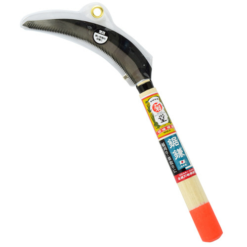 菊堂 鋸鎌荒目 ｵﾚﾝｼﾞ柄 170mm 1個画像