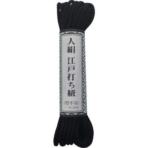江戸打ち紐 細丸 約5.5m 黒 1個画像