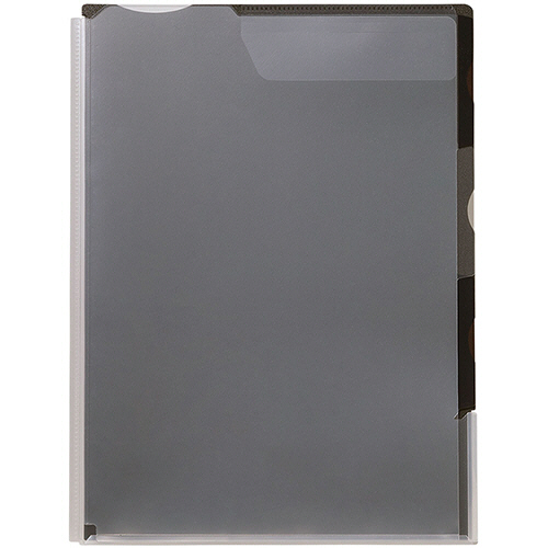 ｶﾗｰｾﾚｸｼｮﾝ ｽｰﾊﾟｰﾊｰﾄﾞﾎﾙﾀﾞｰ 3山ｲﾝﾃﾞｯｸｽ(ﾏﾁ付) A4ﾀﾃ 黒 1ｾｯﾄ(5枚)画像