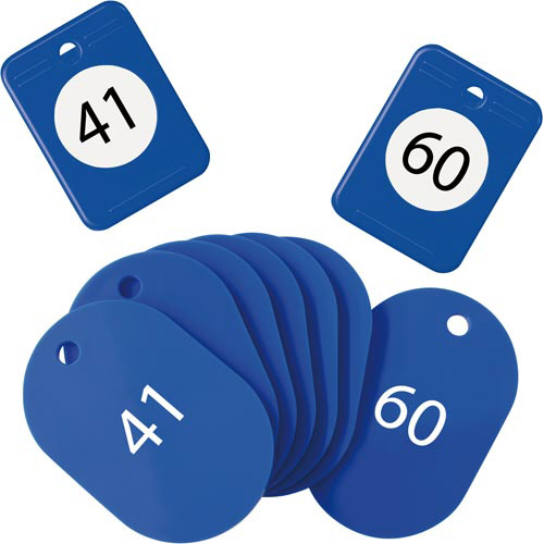 クロークチケット　４１－６０番　青画像