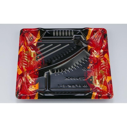 シーピー化成 弁当容器 BF恵味12-1 短冊赤 本体(N)画像