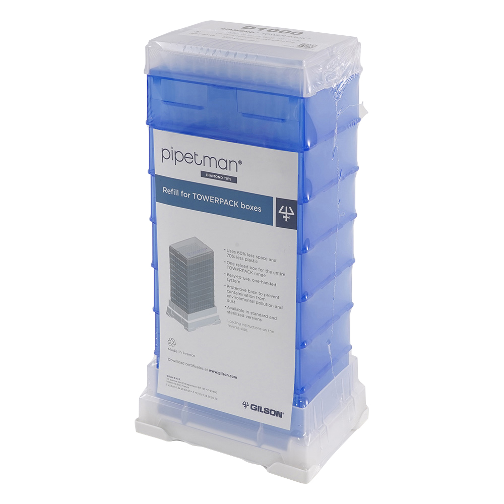ダイアモンドチップ　タワーパック　D1000　未滅菌　100～1000μL　96本×7箱画像