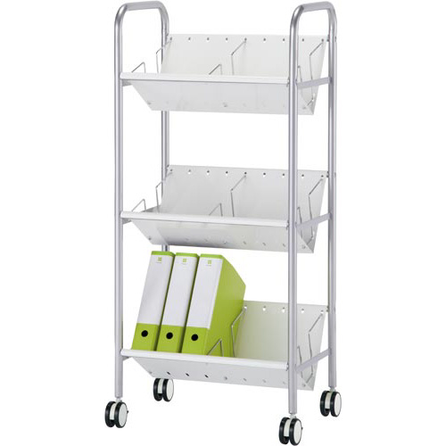 ホワイトシェルフ　ファイルワゴン　３段画像