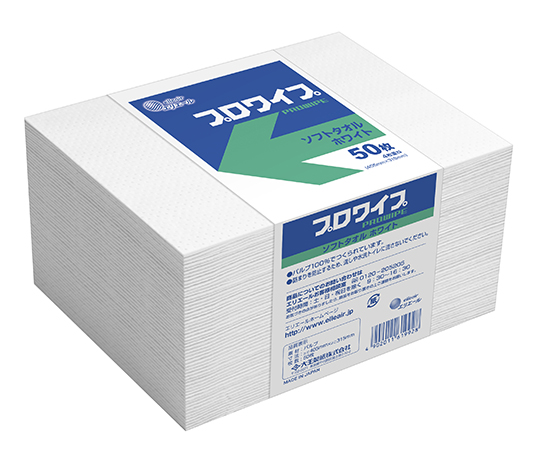 エリエール プロワイプ ソフトタオル ホワイト帯どめ50 1箱（50枚×24袋入）画像