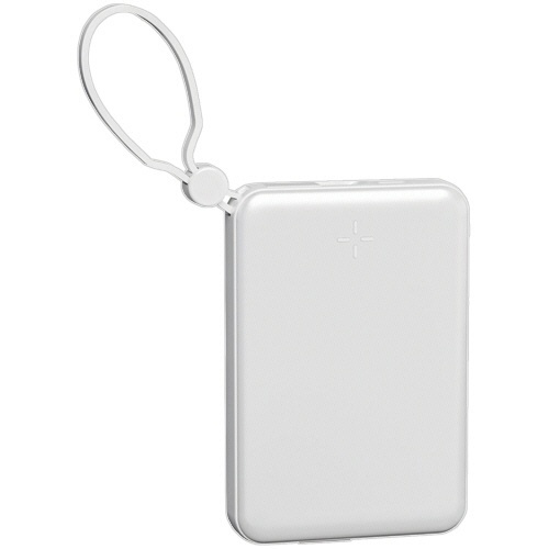 PD20W ケーブル一体型モバイルバッテリー 10000mAh ホワイト 1個