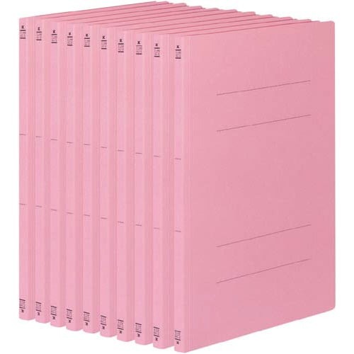 フラットファイルＶ樹脂とじ具　Ａ３縦　桃　１０冊画像