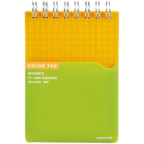 ツインリングメモＡ７＜カラータグ＞イエロー画像