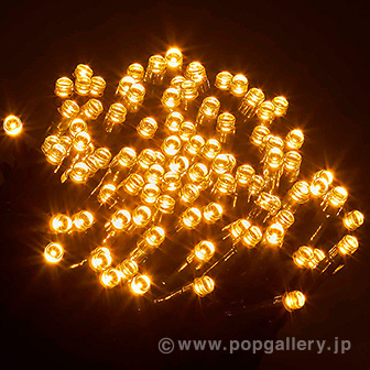 防滴100球LEDライト（ゴールド）画像