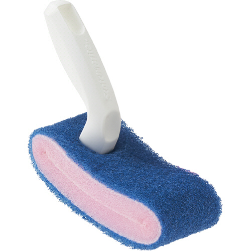 ｽｺｯﾁ･ﾌﾞﾗｲﾄ ﾄｲﾚ用柄付き ｽﾎﾟﾝｼﾞたわし 1個画像