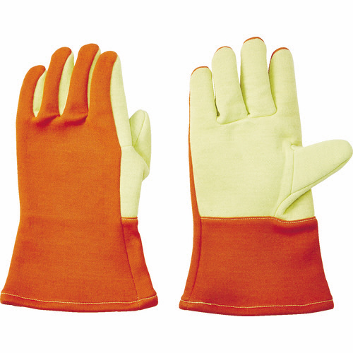 300℃対応耐熱手袋 高断熱ﾀｲﾌﾟ ｵﾚﾝｼﾞ/ｲｴﾛｰ 1双画像