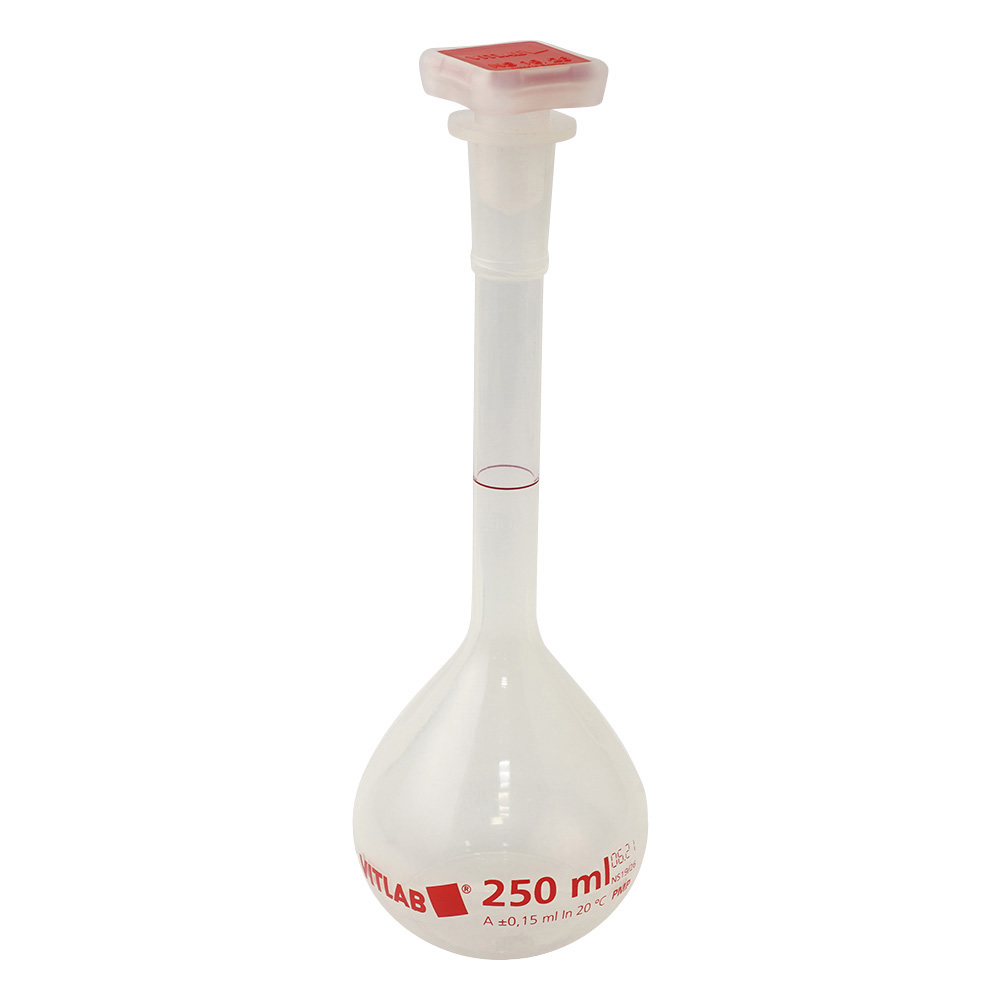PMPメスフラスコ（PP栓付き） 250mL