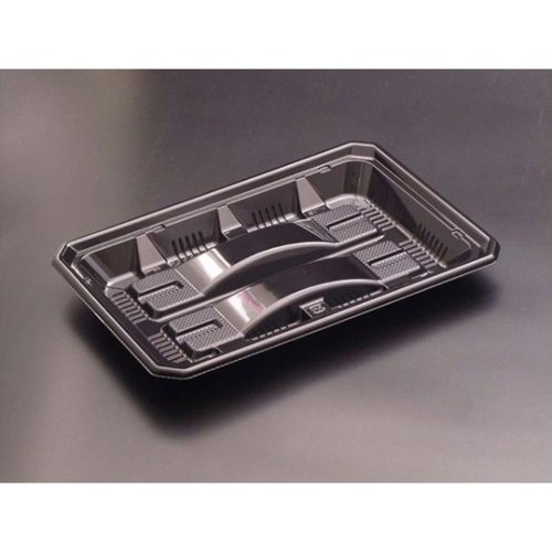 鮮魚トレー バイオ 鮮やぎ 25-17T 黒 リスパック [バラ販売]