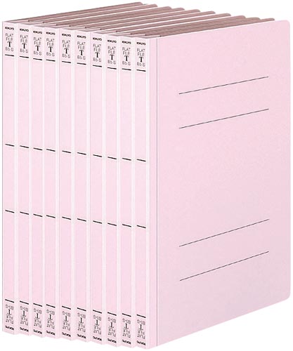フラットファイルＴ　Ａ４縦　ピンク　１０冊画像