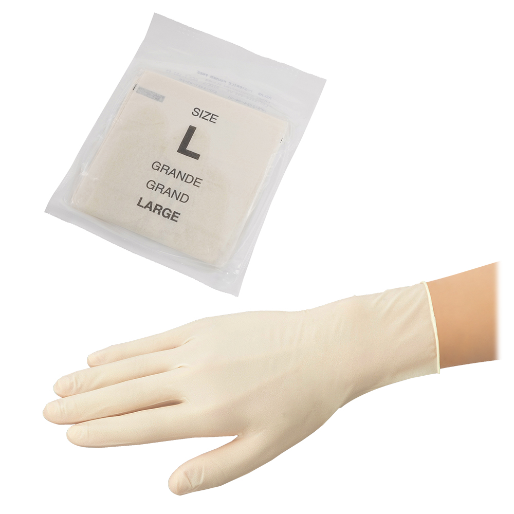 アズラボ滅菌手袋（パウダーフリー） ラテックス L 1箱（1双×50袋入）画像