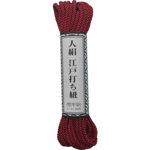 江戸打ち紐 細丸 約5.5m 赤 1個画像