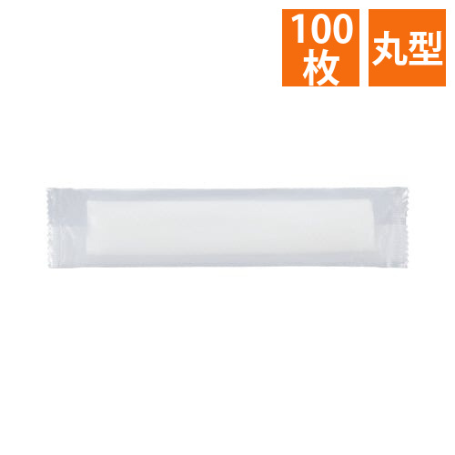 紙おしぼり　丸型　100枚入画像