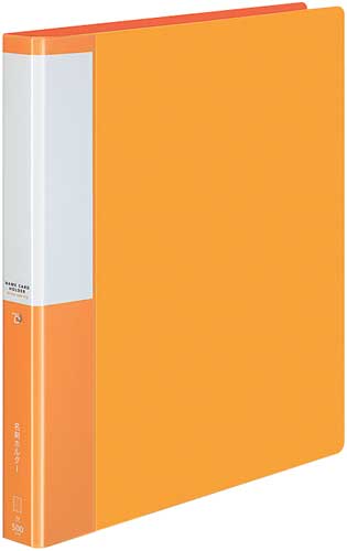 名刺ホルダーポジティ差替式　Ａ４縦　橙５００名４冊画像
