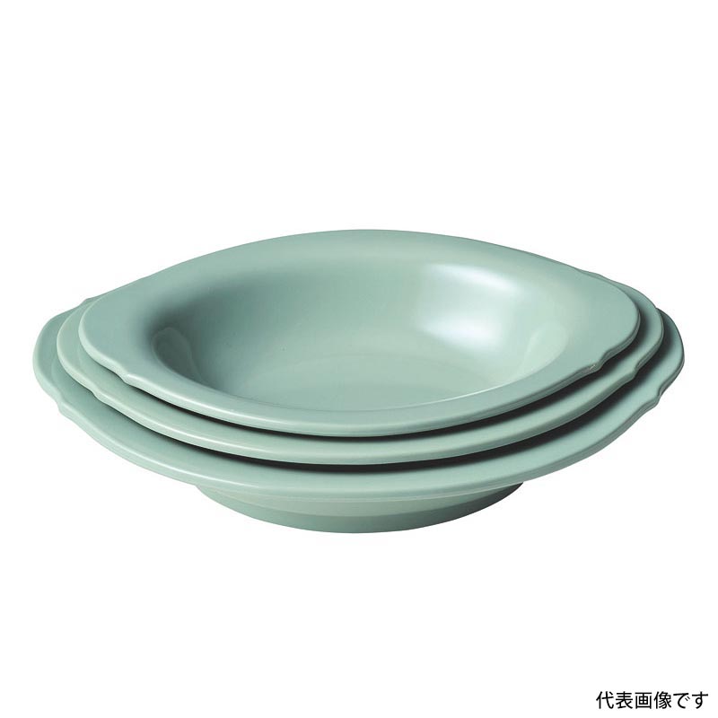 メラミン食器 青磁 CS-45 小判ベーカー(大) エンテック画像