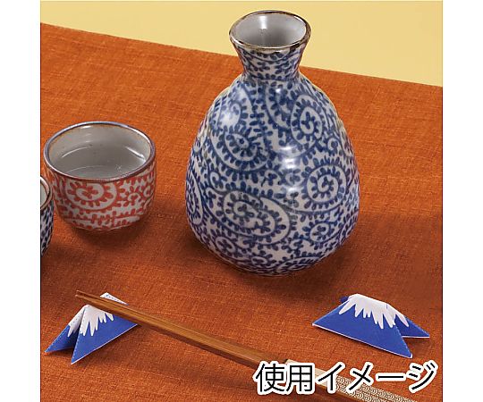 折り紙箸袋　ハカマ　富士山　500枚 正面から撮影されたパッケージ、鮮やかな富士山のデザインが目を引く状態