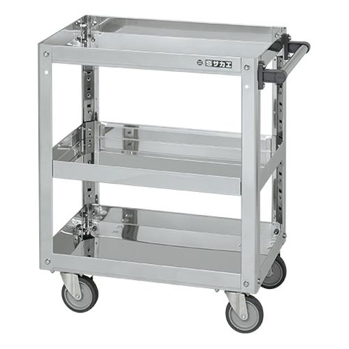 ステンレススーパーワゴン（プレート式）ＳＵＳ４３０　ＳＡＰ４－６０７３Ｅ画像