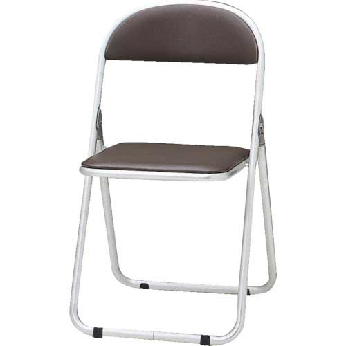 ﾊﾟｲﾌﾟ椅子 ｼﾘﾝﾀﾞ機能付 ｱﾙﾐﾊﾟｲﾌﾟ ﾌﾞﾗｳﾝ 1脚画像