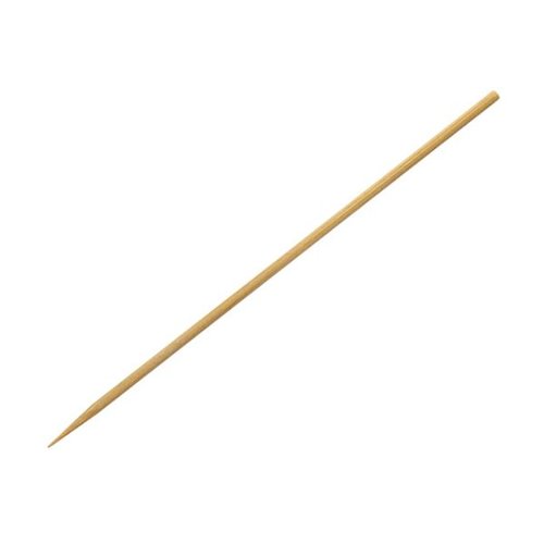 竹串15cm 800g箱入り(約1200本入) マスキ パッケージの上面が見え、透けて見える竹串が整然と並んでいる様子