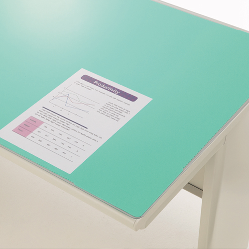 ﾃﾞｽｸﾏｯﾄ ｱｸﾘﾙ製 硬質透明ﾀｲﾌﾟ ﾀﾞﾌﾞﾙ(ｸﾞﾘｰﾝﾏｯﾄ付) 1045×715×1.8mm 1枚画像