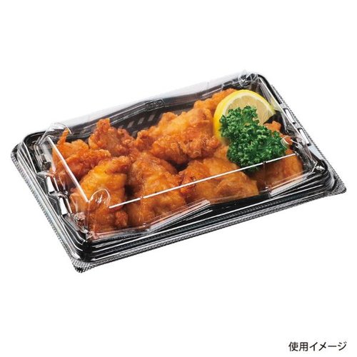フードパック SA氷河18-12 グレイス黒 エフピコ 黒いパッケージが横向きで配置されている状態