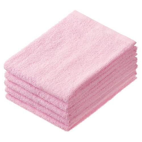 少し厚手のﾌｪｲｽﾀｵﾙ ﾋﾟﾝｸ 1ﾊﾟｯｸ(5枚)画像