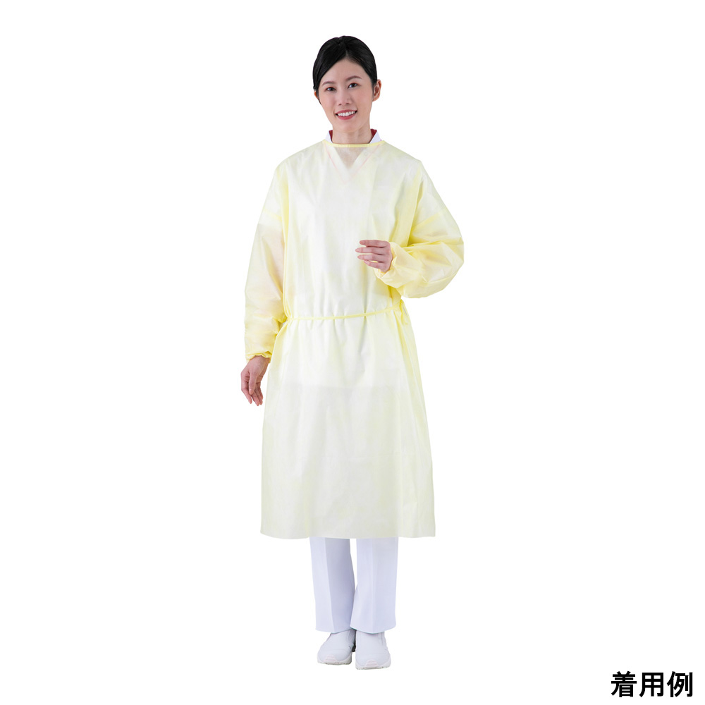 アイソレーションガウン イエロー 10枚×10袋入画像