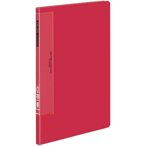 クリヤーブックＷＣ　固定式Ａ４縦２０Ｐ赤１０冊画像