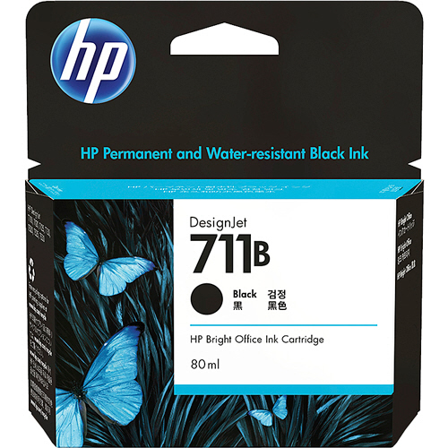 HP711B ｲﾝｸｶｰﾄﾘｯｼﾞ ﾌﾞﾗｯｸ 80mL 3WX01A 1個画像