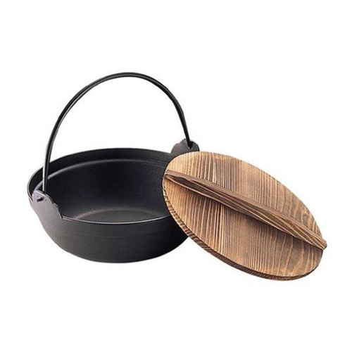 いろり鍋 囲炉裏鍋 おもてなしグルメ ほっかほかの鉄鍋 24cm 木蓋付き IH対応