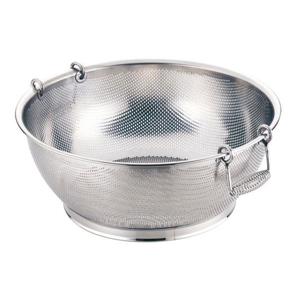 ザル UK パンチング 浅型ざる・手付【可動式】46cm YUKIWA画像