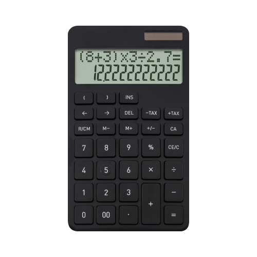 計算式表示電卓　ブラック