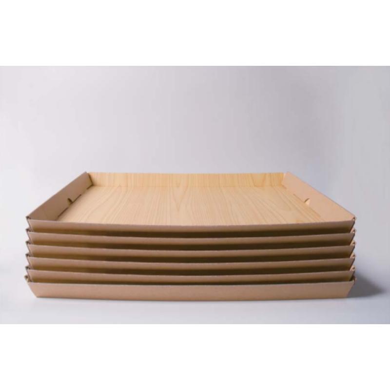 使い捨て配膳用トレー 溝端紙工印刷画像