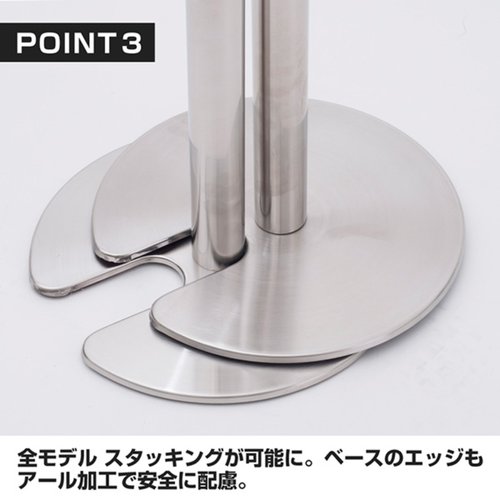 売場備品 ベルトパーティションSUS-1(H70cm)赤 友屋 赤色のベルトパーティションが正面から見える状態、床に設置されている様子。