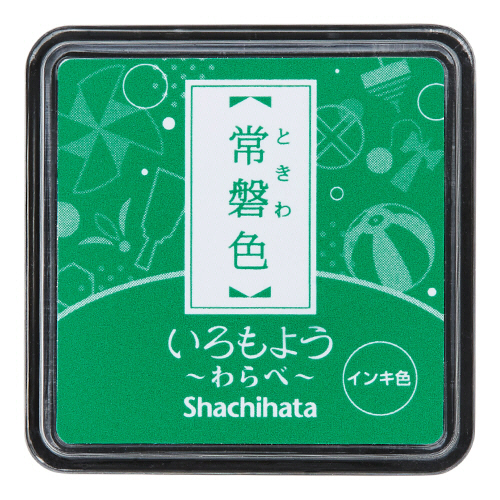 いろもよう わらべ ｽﾀﾝﾌﾟﾊﾟｯﾄﾞ 常盤色(ときわいろ) 1個画像
