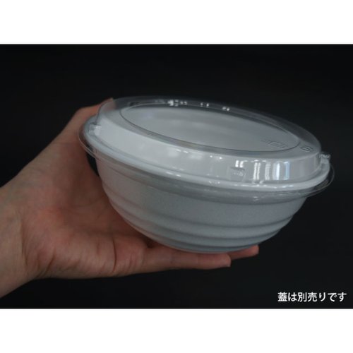 どんぶり容器 VK-361 丼小 無地 本体 シーピー化成 無地の白い丼が正面から見える状態