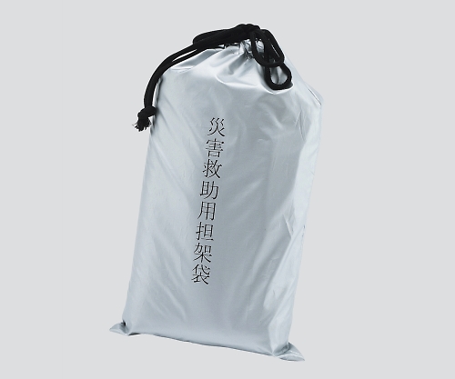 毛布製担架（災害救急隊） 750×2000mm 6個入り 畳まれた状態でパッケージに収められた担架が並ぶ様子