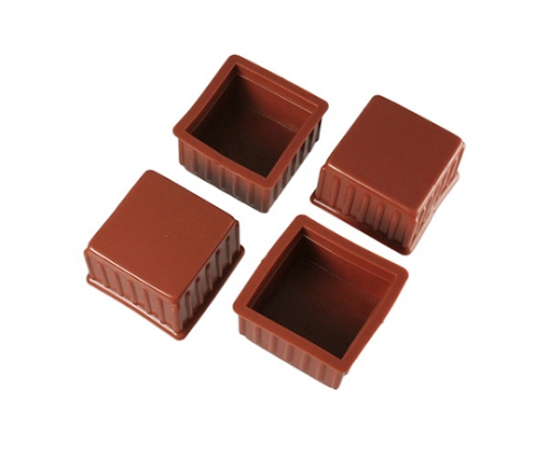 脚キャップ 44mm角×27mm 茶 1パック（4個入）画像