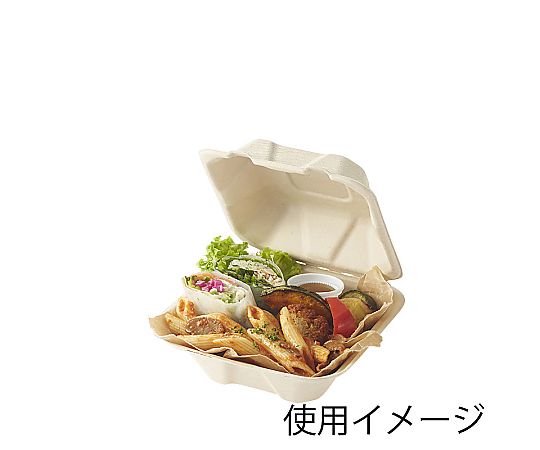 食品容器 エコバンブー フードパック BFD-15 20枚入 透明のパッケージに収められた整然と並ぶフードパックのリーフレット