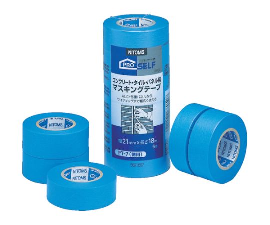 コンクリート・タイル・パネル用マスキングテープ徳用PT-7 1パック（6巻入）画像