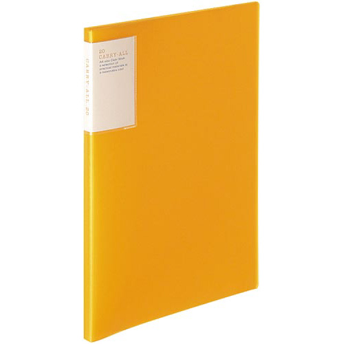 クリヤーブックキャリーオール固定背ポＡ４縦２０Ｐ橙画像