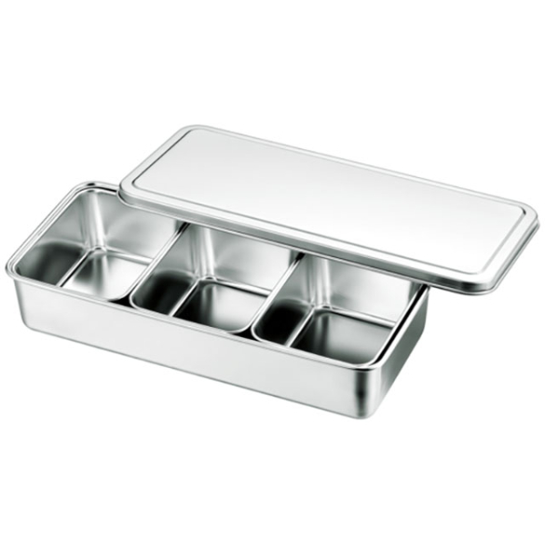 調味料入れ AG18-8 普及型調味料入バット3ヶ入 赤川器物製作所画像