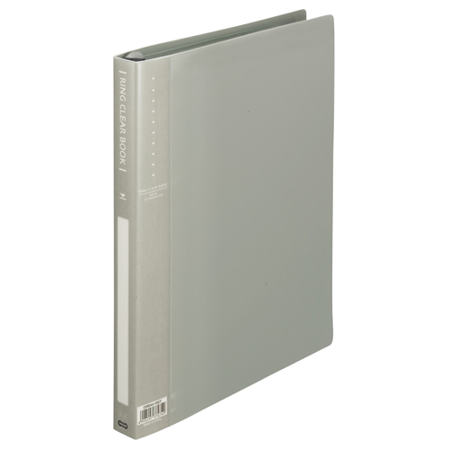 ﾘﾝｸﾞｸﾘﾔｰﾌﾞｯｸ A4ﾀﾃ 30穴 10ﾎﾟｹｯﾄ付属 背幅25mm ｸﾞﾚｰ 1ｾｯﾄ(10冊)画像